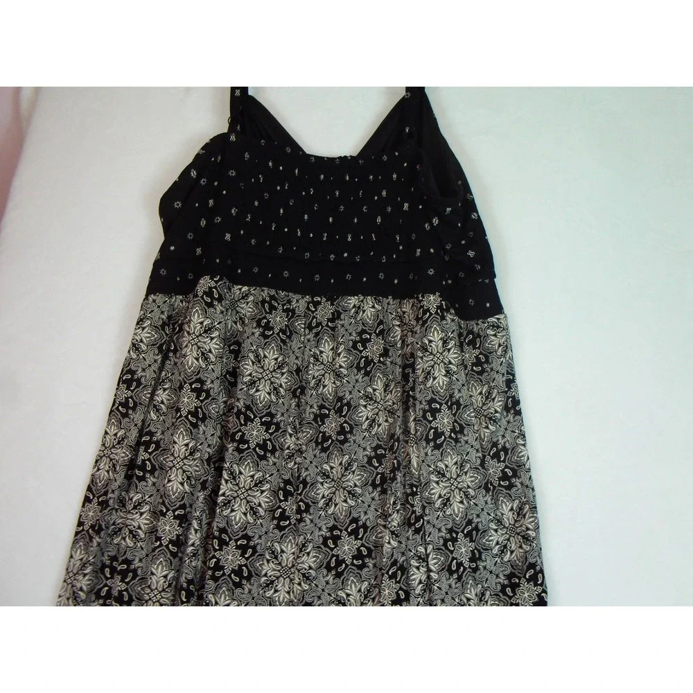 Torrid Women's Smocked Gauze Wide Leg Crop Jumpsuit Spaghetti Straps Size 4X BLK